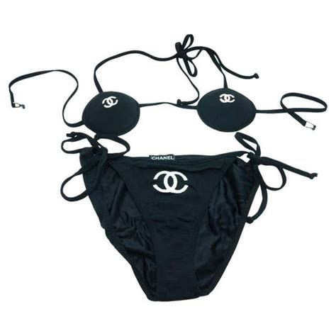 chanel logo bikini top